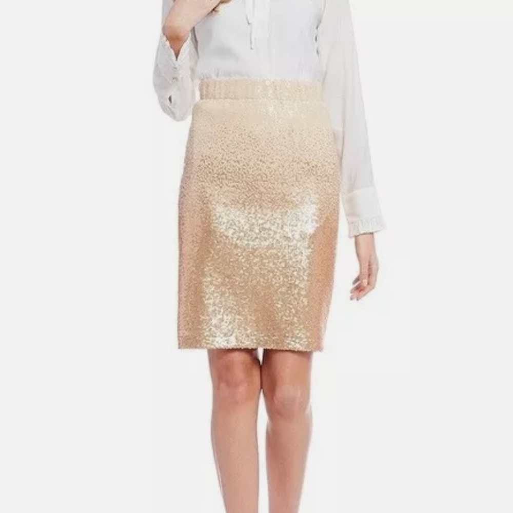 Cremieux Holiday Sequin Skirt